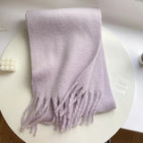 Winter Female Cashmere Plaid Scarf Women Blanket Scarves Wide Lattice Long Rainbow Shawl Wrap Warm Tippet
