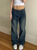 dark blue boyfriend jeans with washed