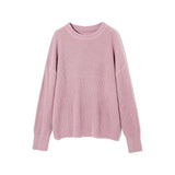WOTWOY Autumn Winter Thickening Oversized Sweater Women Long Sleeve Casual Loose Pullovers Female Cashmere Solid Knitted