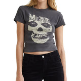 Women Gothic Clothes Tops Summer 2024 T shirts Korean Fashion y2k Grunge 2000s Vintage Aesthetic Short Sleeve Tees Streetwear-Outfit
