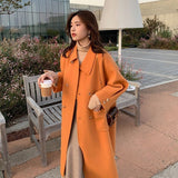 And Long Fashion New Autumn And Winter Elegant Thickened Woolen Coat Design Feeling Double Breasted Woolen Coat