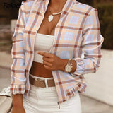 Women Jackets Short Coats Vintage Print Long Sleeve Zipper Slim Thin Jacket 2021 Fashion Casual Outerwear Female