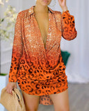 Independence Station New Fashion Style Sexy Fashion Printed Long-Sleeved Shirt Spot-Outfit