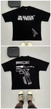 Men's T-Shirt Y2K Short-Sleeved Men's Former Dormitory Hip-Hop Loose Letter Printing Handsome Fried Street Round Collar Cotton Oversized T-Shirt-Outfit