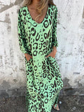 Women's Spring Summer New V-Neck Fashion Holiday Print