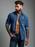 Men's Shirt Burst Men's Spring And Autumn Open Shirt Wish Multi-Color Multi-Code European Version Of The Overweight