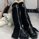 Mm Dopamine Wearing Gradient Love Straps With Ripped Jeans Women's Large Size Loose Thin Broad Leg