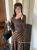 Xixi Autumn 2025 New White Standard Elegant Slanted-Sleeve-Sleeve Jacket Sweater