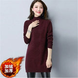 Winter Women Knit Sweater Pullover Clothes Solid Long Sleeve Turtleneck Sweater Warm Knit Bottoming Shirt Female Tops
