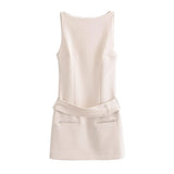 Spring Dress With Belt And Short Dress 2709777-Outfit