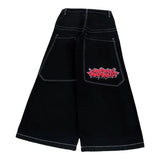 New Nine-Cent Big A-Shirt Men's High Street Hip-Hop Printed Jeans Vintage Straight Tube And Wide Legs-Outfit