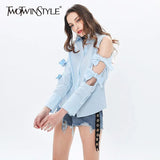 Hollow Out Bowknot Women's Shirt Sexy Off Shoulder Solid Blouse Female Tops Casual Clothes 2020 Fashion