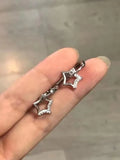 Hollow Out Star Rhinestone Hoop Earring-Outfit