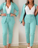New Fashion Print Casual Suit Women's Clothing With