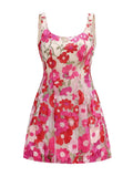 New Women's Sexy Sling Dress High-End Temperament Floral Dress Dress A-Word