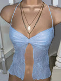 Crop Top y2k Aesthetic Spaghetti Strap Sleeveless Lace Camisole Women Halter Tank Streetwear-Outfit