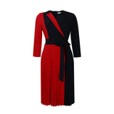 African Plus-Size Women's Dress 2025 New Fashion Temperament Tie With Folding Skirt Elegant
