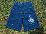 Denim Shorts Hip-Hop Pocket Baggy Denim Shorts Male Gothic Original-Outfit