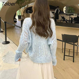 Pullovers Women Retro Tender Hollow Out Design Sweet Elegant Streetwear Свитер Женский Casual Hot Sale Popular Girlish