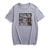 short sleeve cat Print Shirts clothes vintage clothing T-Shirts chemise vegan Tshirts jersey Tops Harajuku vintage