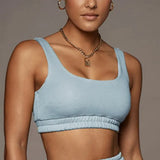 Solid Sportswear 2 Two Piece Sets Women 2021 Crop Top And Drawstring Shorts Matching Suits Summer Athleisure Outfits