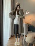 Woman Winter 2022 Solid Color Long Knitting Cardigan Sweater Coat Women Clothing Oversized Cardigan Tops Thick