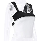 Women Satin Clothes Camisole Crop Tops Summer 2024 T-shirts Harajuku y2k Vintage Aesthetic Clothing Women Tube Top Streetwear-Outfit