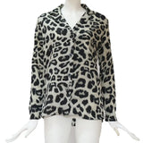 Toloer Autumn Sexy Leopard Print Chiffon Shirt Women's Shirt OL Temperament Commuter