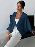 New Cross-Design Deep V Collar Casual Relaxed Elegant Simple