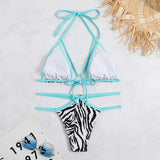 2023 Sexy New Striped Drawstring Strap Split