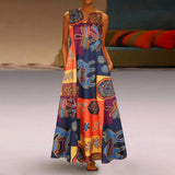 Floral Print Boho Casual Long Dress Summer Clothes For Women V-neck Sexy Off Shoulder Ladies Dresses Plus Size Maxi