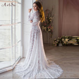 Women Lace Long Dress Sexy Elegant V-Neck Long Sleeve Bodycon Summer Party Maxi Dresses Clothing Female Vestidos