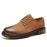 o'clock Vintage Men's Genuine Leather Shoes Casual Lace-up Male Flats Sneaker Luxury Breathable Anti-skid Footwear Big