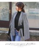 NEW Long Sleeve Cape Blazer Coat Women Notched Split Cloak Cape Jacket Suit Women's Blazer OL Office Workwear plaid