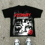 Street Printed Large T-Shirt Gothic 2024 Graphics T-Shirt Y2k Blouse Armed Gothic Men's Short Sleeves-Outfit