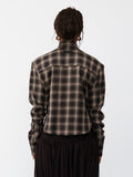 Selling Plaid Shirt Personality Waist Design Retro Plaid Fashion Geeky Autumn Winter
