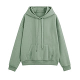 Autumn Hoodies Tracksuits Sets Solid Oversize Hooded Sweatshirts 2 Pieces Sets Winter Warm Fleece Crop Tops Pants