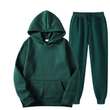 Spring New Men Casual Sets Brand Men Solid Hoodie + Pants Two-Pieces Casual Tracksuit Sportswear Hoodies Set Suit