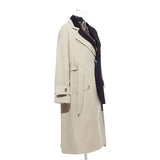 Patchwork Hit Color Women's Windbreakers Lapel Collar Long Sleeve High Waist Irregular Trench Coats For Female