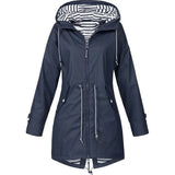 Winter Windbreaker Jacket Coat Lightweight Oversized Hooded Zipper Outdoor Coat Hiking Clothes Female Waterproof