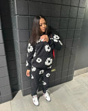 Trend Printing Wood Cotton Loose Sweaters Y2K Hip Hop Street Men And Women Take A Break-Outfit