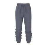 Fashion Brand Men Solid Color Sweatpants Men's Simple Slim Wild Trousers Spring New Drawstring Casual Pants