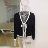 2025 Leisurely Pure Color V-Neck Knitted