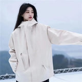 Men's Stormsuit Jacket Spring And Autumn High Street Loose Sports Personality Ruffian Handsome Youth Hooded Jacket Cardigan-Outfit