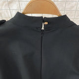 Fashion Designer Black Dresses Spring Autumn Women's Embroidery Elegant Asymmetrical Dresses Femme