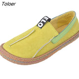 Women Loafers Casual Shoes Female Round Toe Slip-On Wide Shallow Flats Lady Shoes Oxford Spring Summer Shoes For