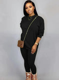 Casual O-Neck Basic Shirt and Pants 2PC