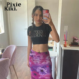 Letter Rhinestone Crop Tops Black Y2k Streetwear Sexy Short Sleeve Tight Tshirts for Women Baby Tee 90s