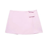 Summer New Women's Bow Hanging Neck Collar Shorts