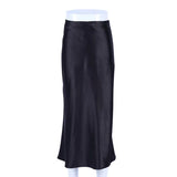 Purple Satin Silk Skirt Women High Waisted Summer Long Skirt New 2023 Elegant Ladies Office Skirts Midi Spring-Outfit